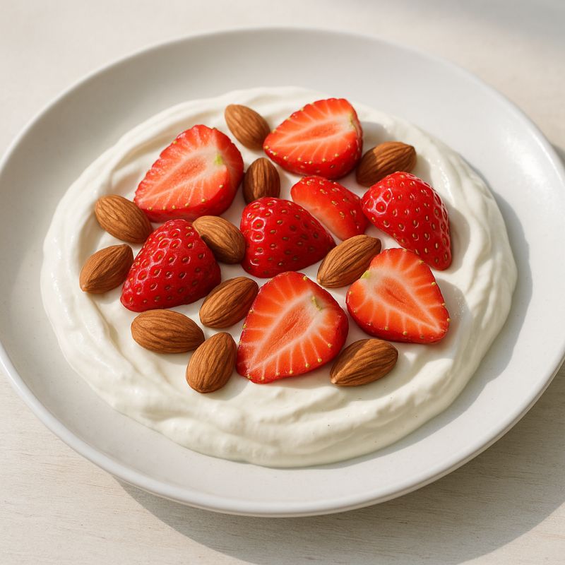 Skyr Vanilje Med Friske Bær og Nødder