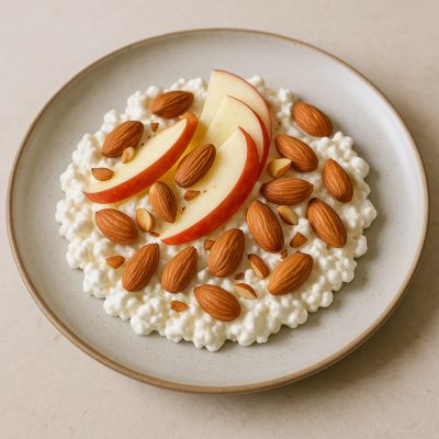Frisk og Lette Hytteost med Æble og Mandler