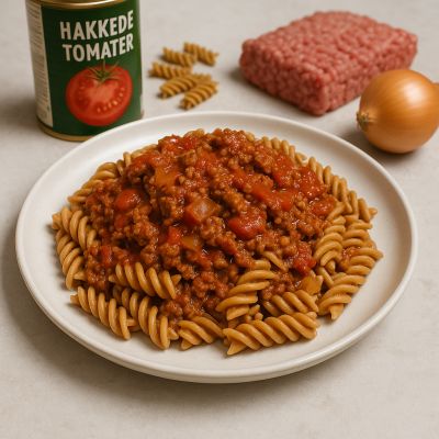Oksekødspasta med tomatsauce