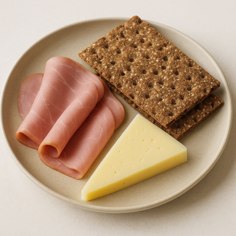 Nordisk ost og fuldkornsknækbrød snack