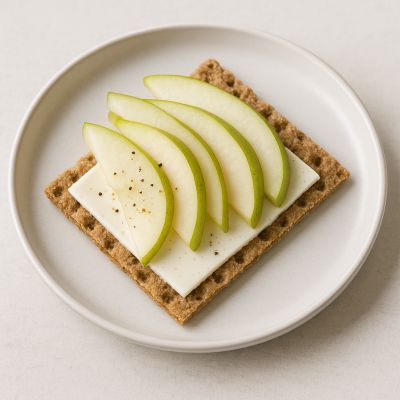 Pære og Ostesnack med Knækbrød