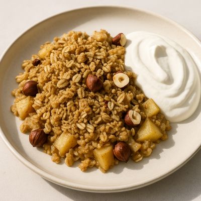 Proteinrig æblerusk med skyr
