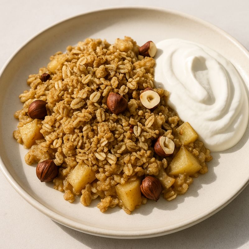 Proteinrig æblerusk med skyr