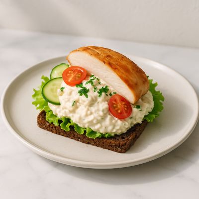 Klassisk Kyllingesalat Smørrebrød