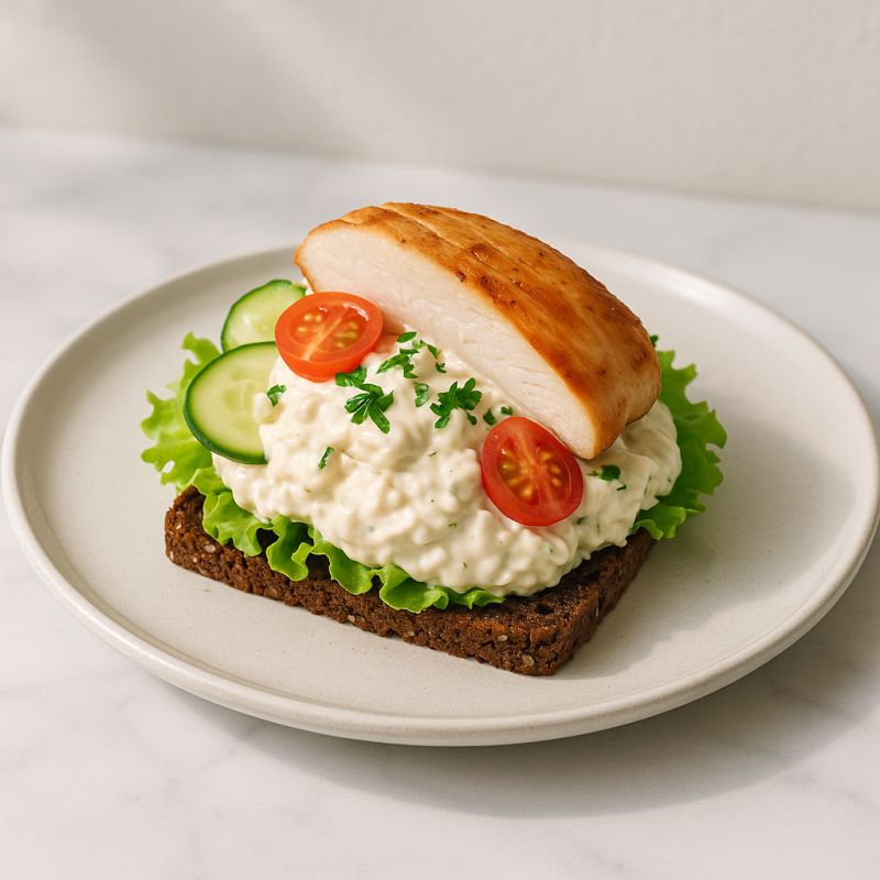 Klassisk Kyllingesalat Smørrebrød
