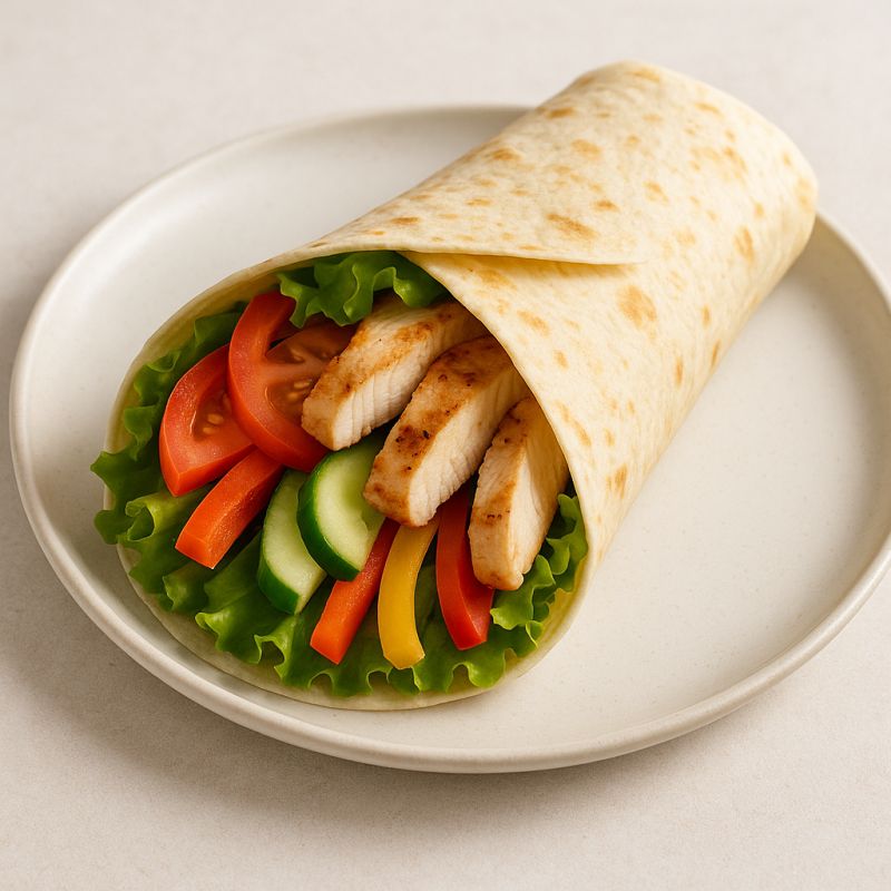 Kylling og Grøntsags Wrap