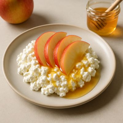 Nem og Lækker Hytteost Snack med Æble og Honning