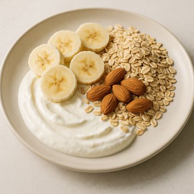 Skyr med havregryn og banan