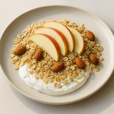Skyr med havregryn og æble