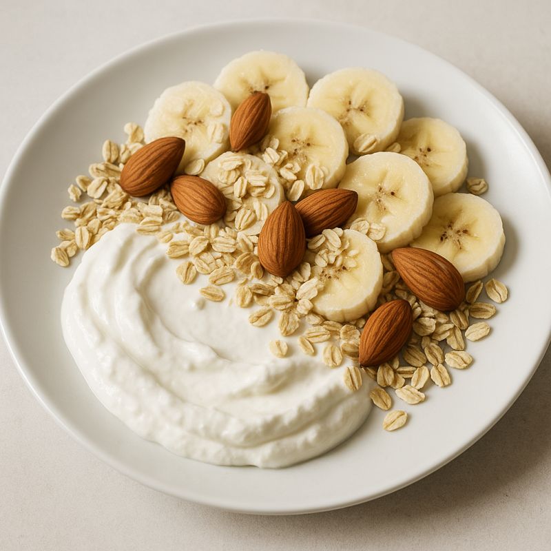 Skyr med havregryn og banan