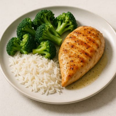 Kylling med ris og broccoli