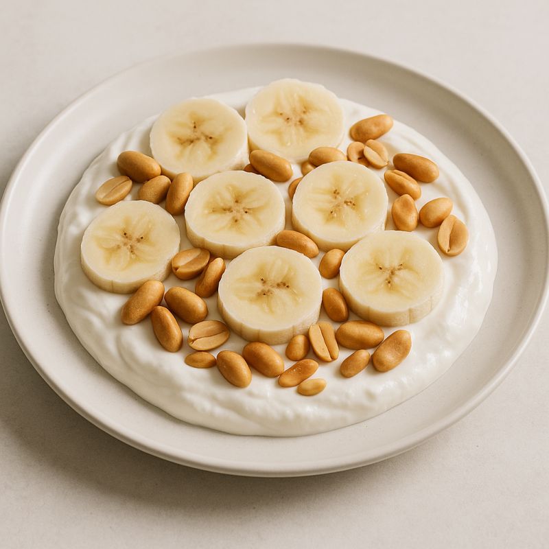 Skyr med banan og peanuts