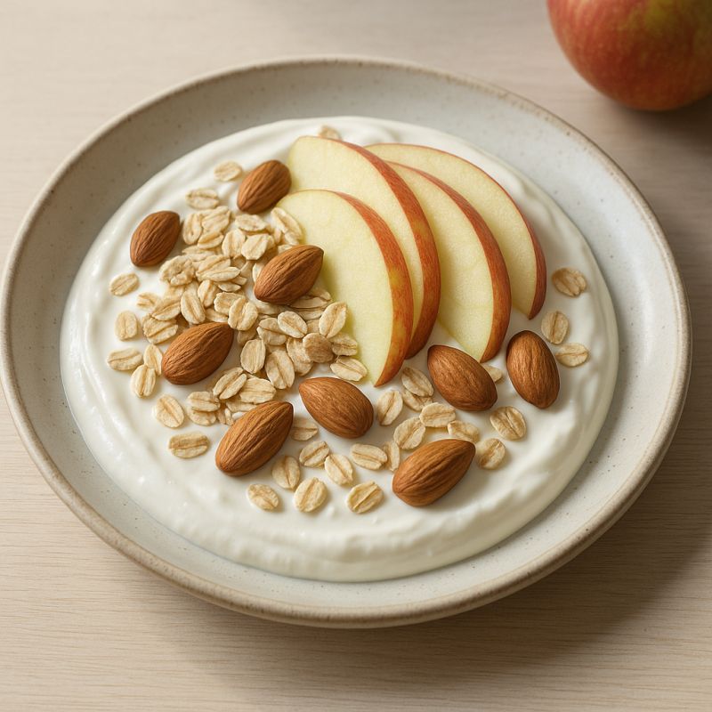 Skyr med æble og havregryn