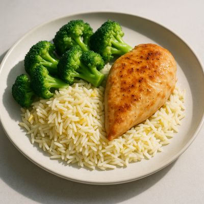 Kylling med ris og broccoli