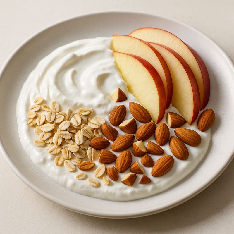 Skyr med havre, æble og mandler