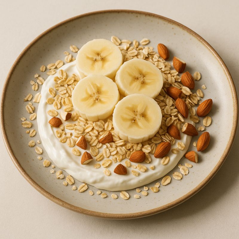 Skyr med banan og mandler
