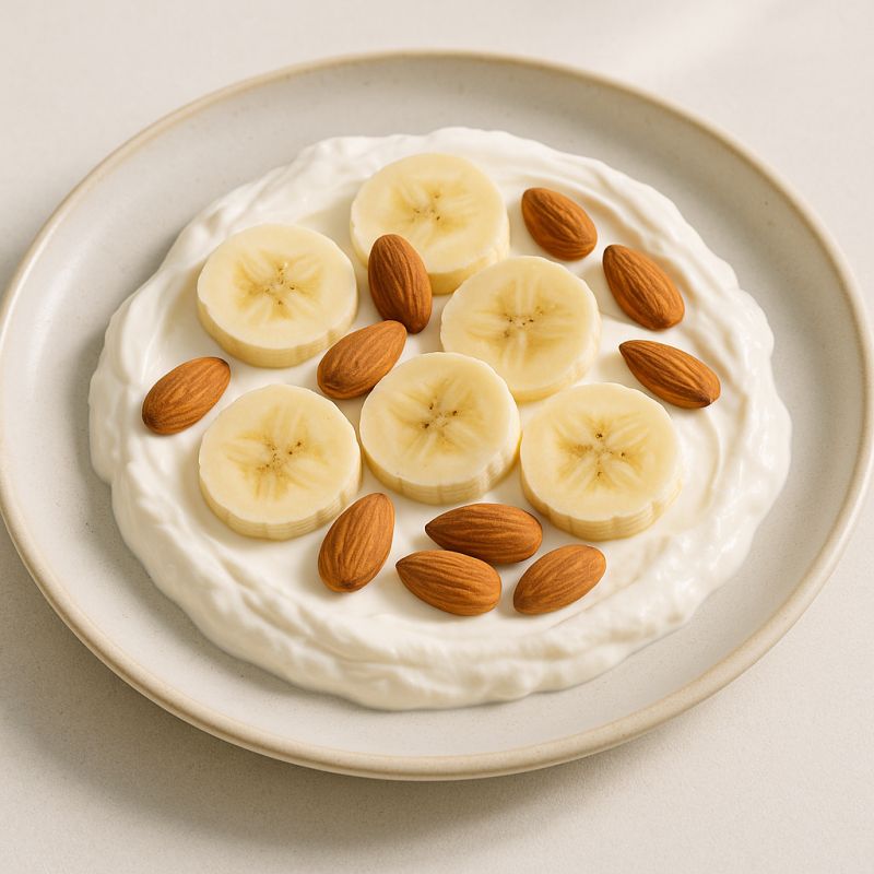 Skyr med banan og mandler