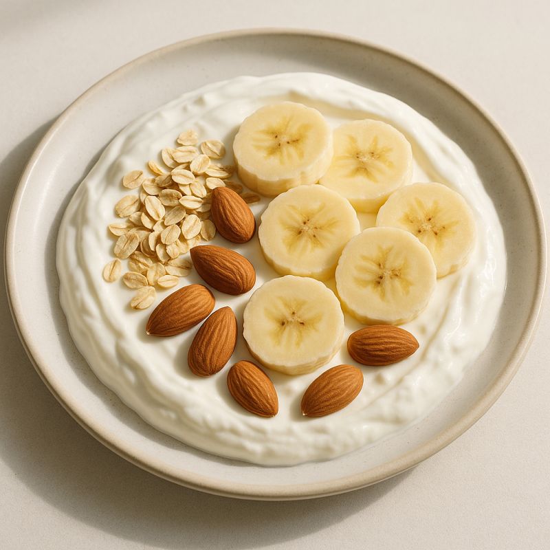 Skyr med havregryn og banan