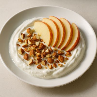 Skyr med æble og mandler