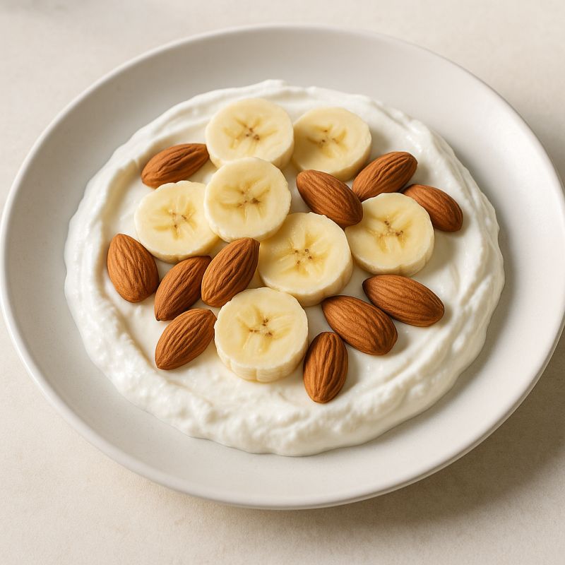 Skyr med banan og mandler