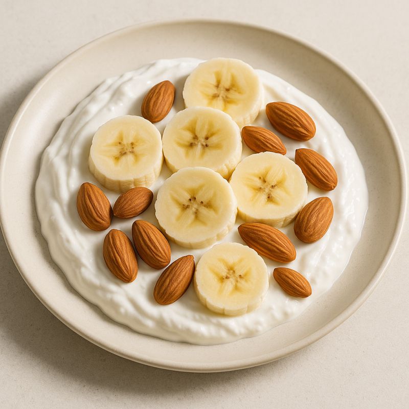 Skyr med banan og mandler