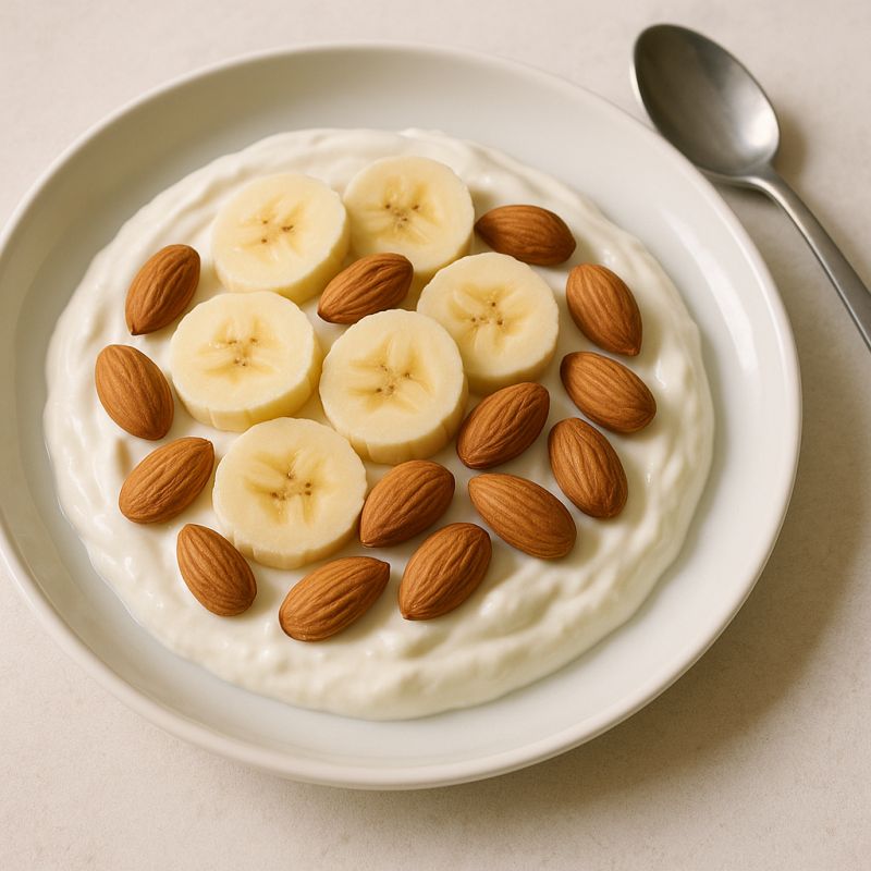 Skyr med banan og mandler