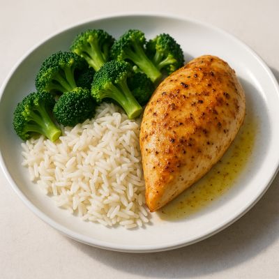 Kylling med ris og broccoli