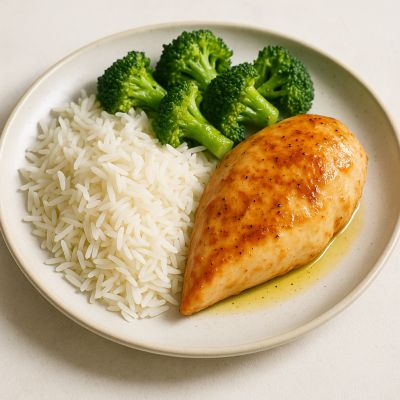Kylling med ris og broccoli