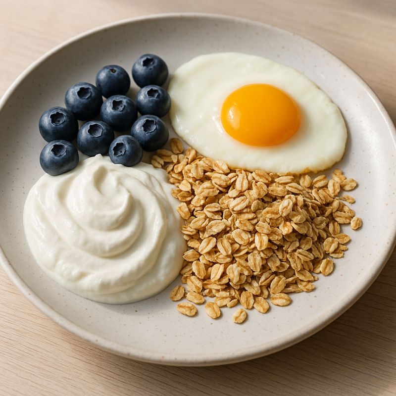 Skyr med havregryn og bær