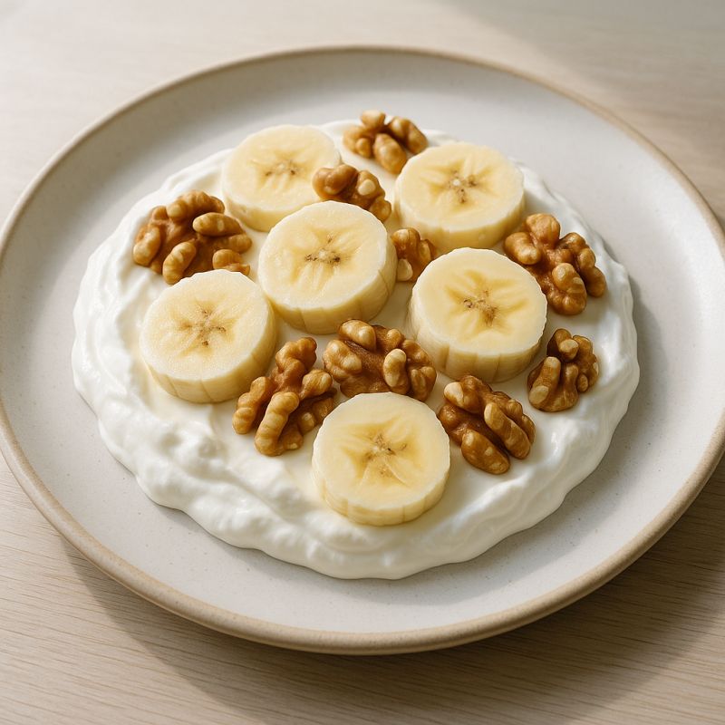 Skyr med banan og valnødder