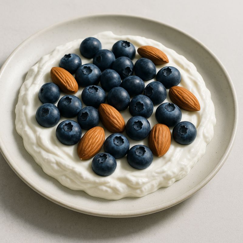 Skyr med blåbær og mandler