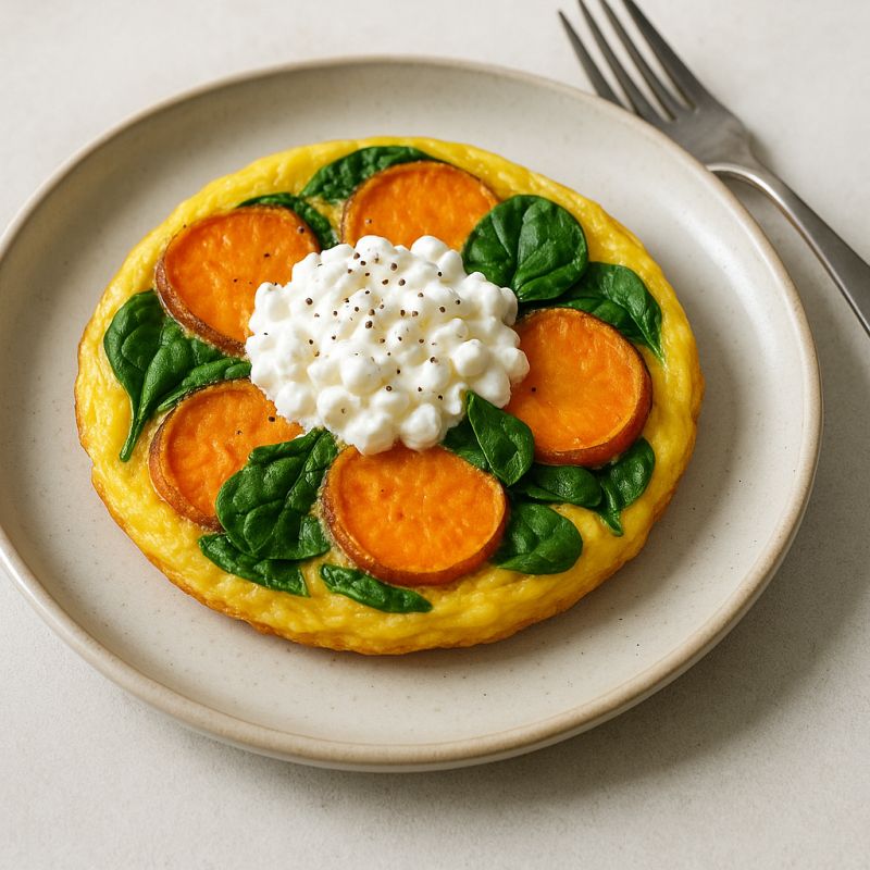 Mini kartoffelomelet med hytteost
