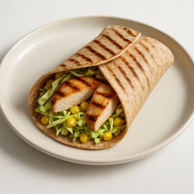 Grillet kyllingewrap med spidskål