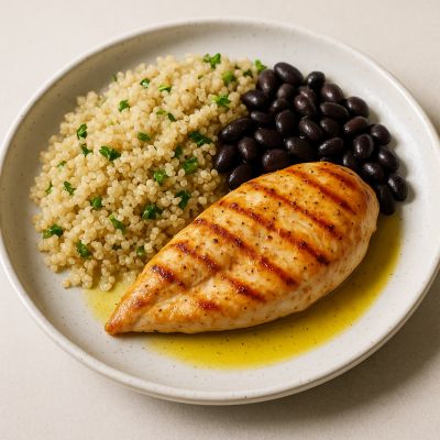 Kylling med quinoa og bønner