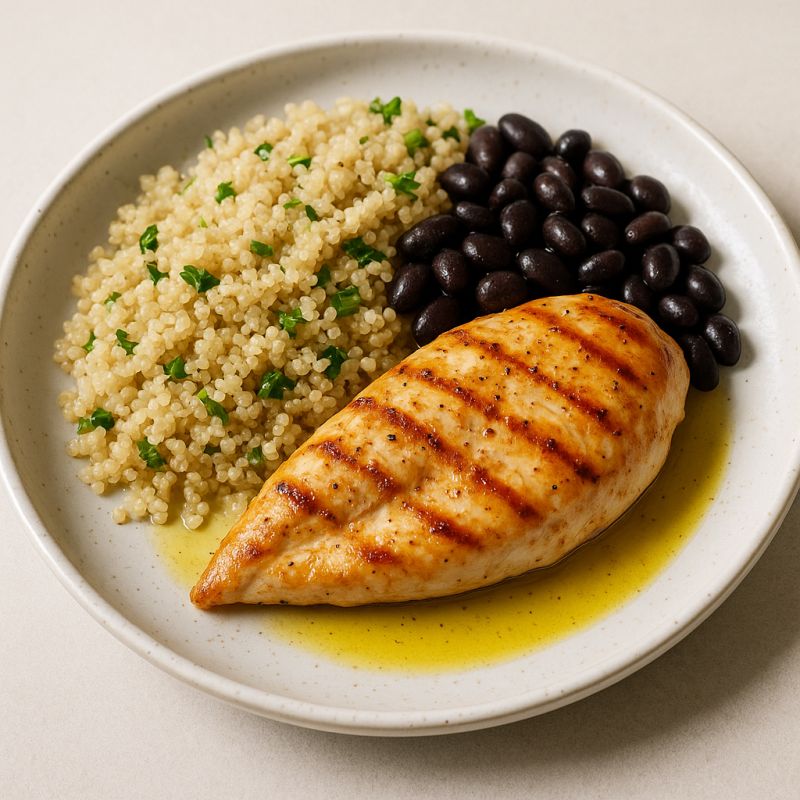 Kylling med quinoa og bønner