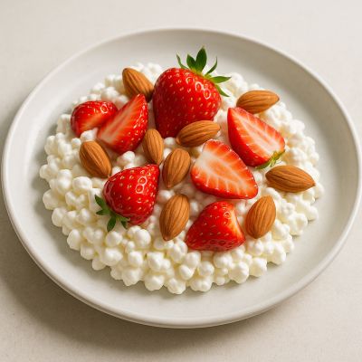 Proteinrig Hytteost Snack med Friske Bær