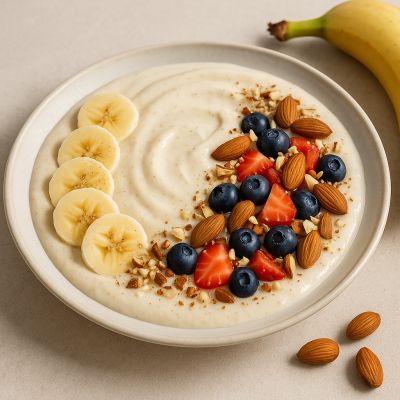 Vanilje Skyr Smoothie med Frugt og Nødder