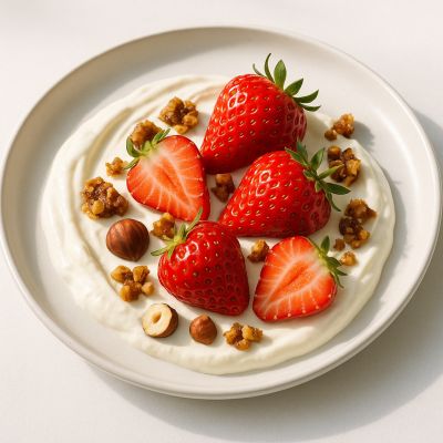 Vanilje Skyr Med Friske Bær og Nøddekrokant