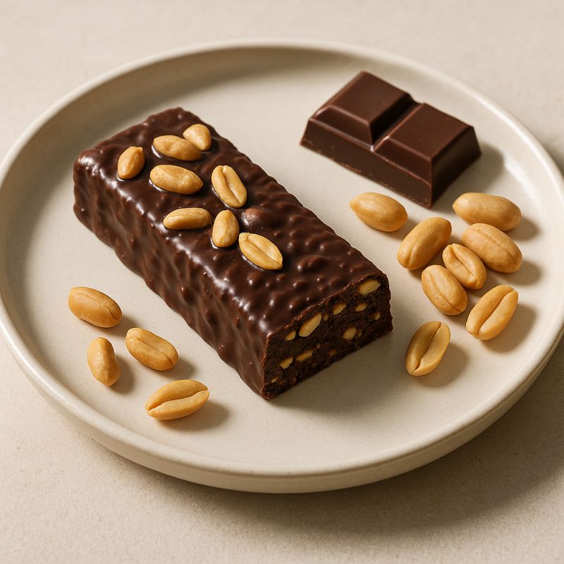 Proteinrig Chokoladebar med Jordnødder