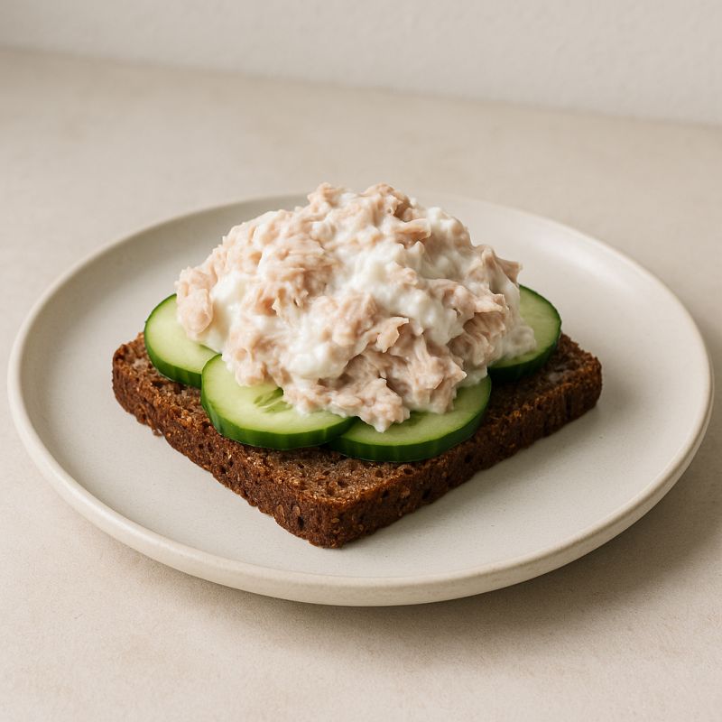 Tunsalat på rugbrød