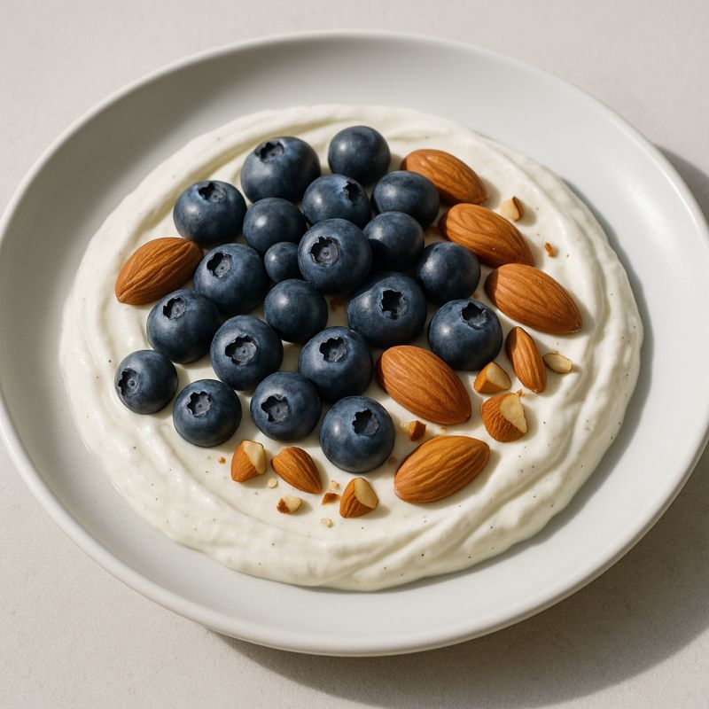 Vanilje Skyr Med Friske Bær og Nødder
