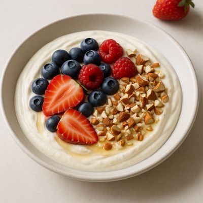 Proteinrig Skyr Vanilje Bowl med Friske Bær